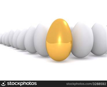 leadership of eggs. 3d