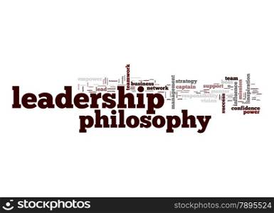 Leadership philosophy word cloud