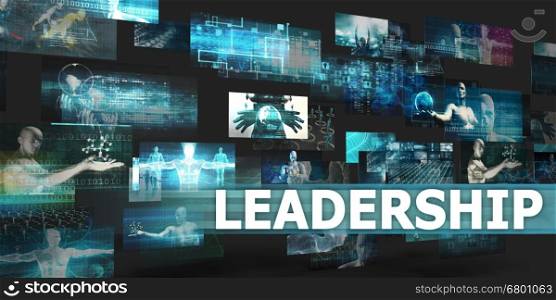 Leadership Presentation Background with Technology Abstract Art. Leadership