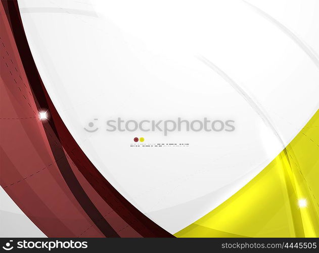 Leaf shape wave abstract background. Leaf shape wave abstract background. Wave elements with glossy light effects