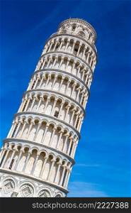 Leaning tower in a summer day in Pisa, Italy