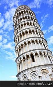 Leaning Tower of Pisa close up, Italy