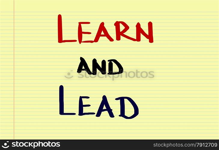 Learn And Lead Concept