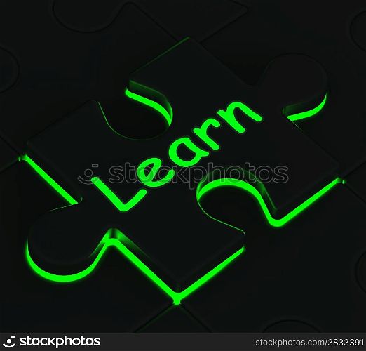 Learn Glowing Puzzle Shows College Education And Support