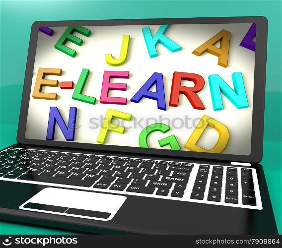 Learn Message On Computer Screen Shows Online Education . Learn Message On Computer Screen Showing Online Education