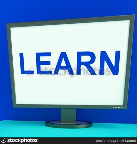 Learn Screen Showing Web Learning Or Online Studying