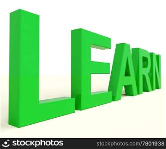Learn Word For Getting Education Or Online Learning. Learn Word For Education Or Online Learning