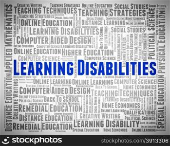 Learning Disabilities Words Representing Gifted Children And Train