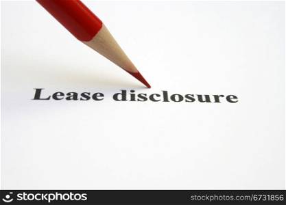 Lease disclosure
