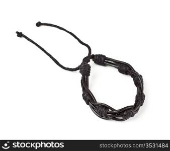 leather arm bracelet isolated on white background