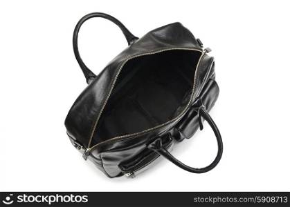 Leather bag isolated on the white background