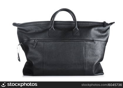 Leather bag isolated on the white background