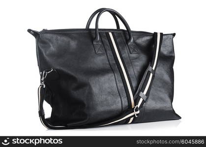 Leather bag isolated on the white background