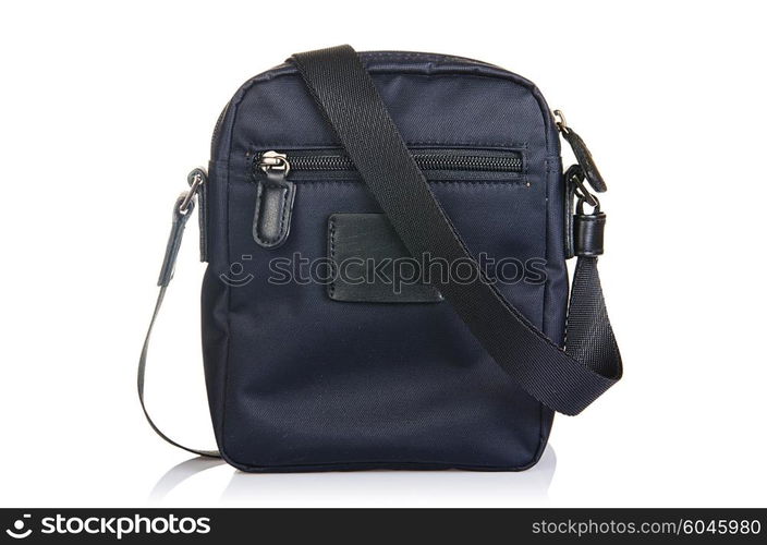 Leather bag isolated on the white background