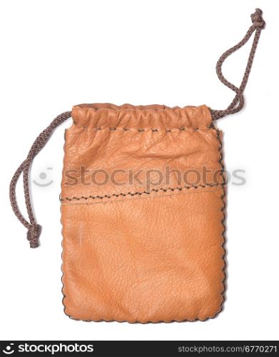 leather bag isolated on white background