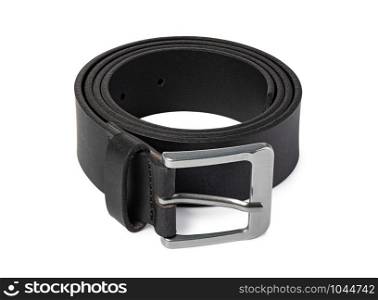 leather belt isolated on a white background. leather belt