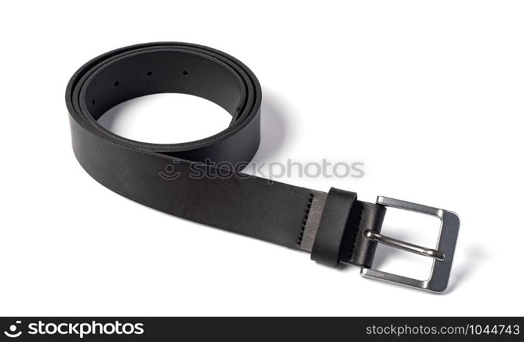 leather belt isolated on a white background. leather belt