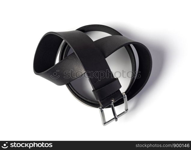 leather belt isolated on a white background. leather belt