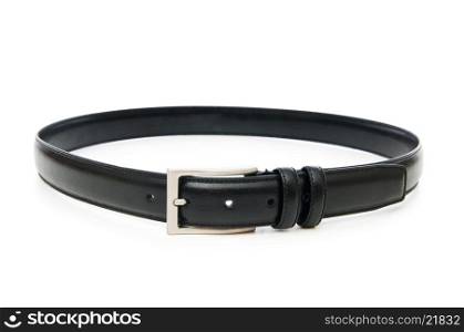 Leather belt isolated on the white background