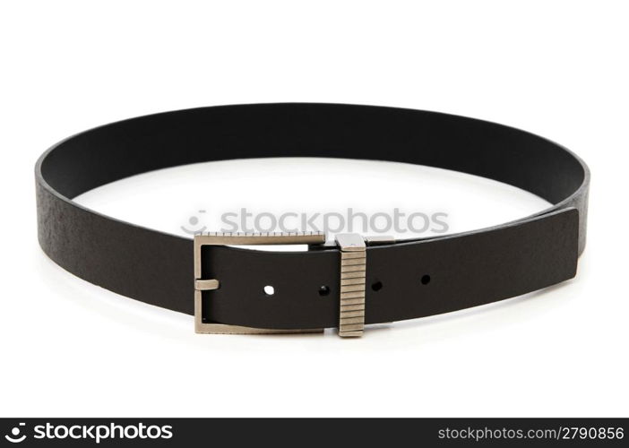 Leather belt isolated on the white background