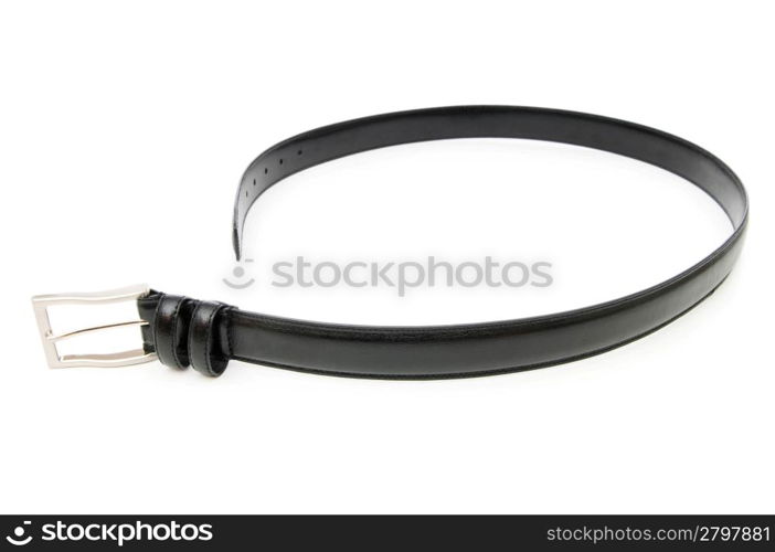 Leather belt isolated on the white background