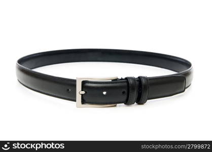 Leather belt isolated on the white background