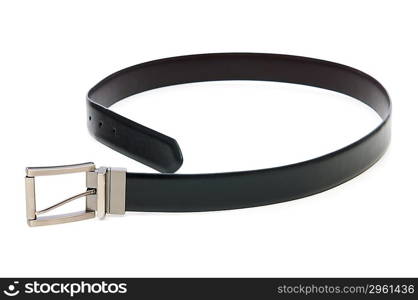 Leather belt isolated on the white background