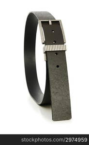 Leather belt isolated on the white background