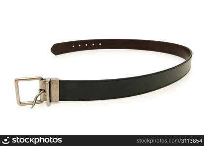 Leather belt isolated on the white background