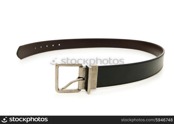 Leather belt isolated on the white background