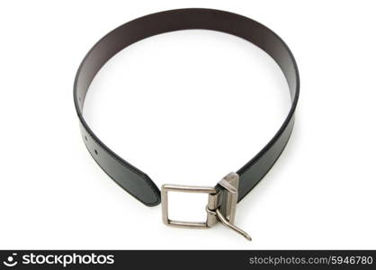 Leather belt isolated on the white background