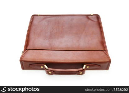 Leather case isolated on the white background