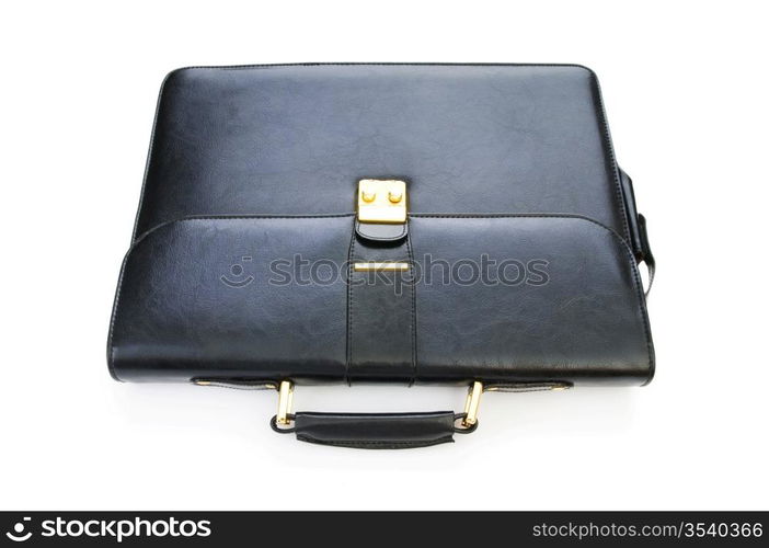 Leather case isolated on the white background