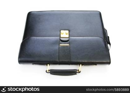 Leather case isolated on the white background
