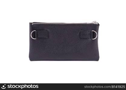 Leather clutch isolated on white background. Modern leather casual clutch isolated on white background