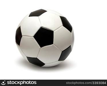 leather football soccer ball isolated on white