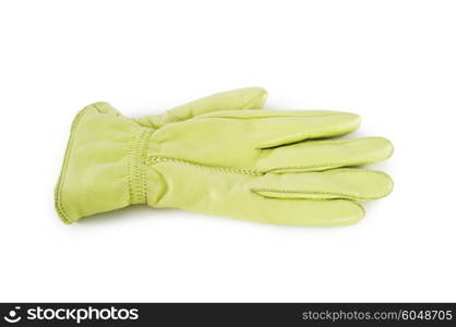 Leather gloves isolated on the white background