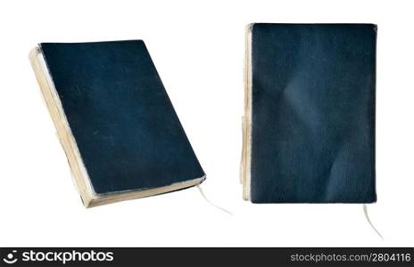 Leather old notebook from two angles