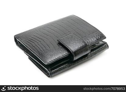 Leather purse isolated on white background