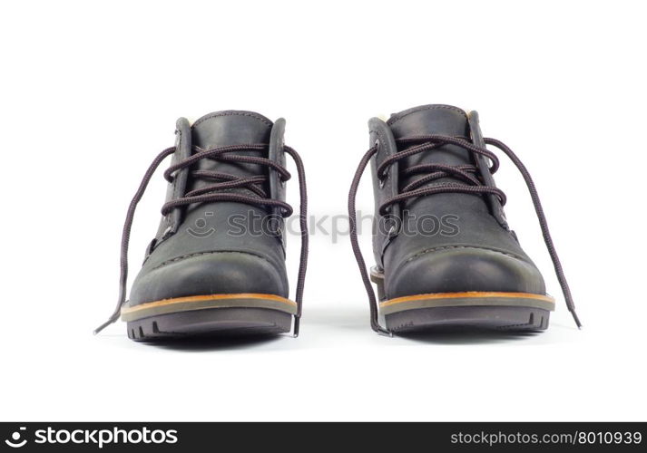 Leather shoes isolated on white background