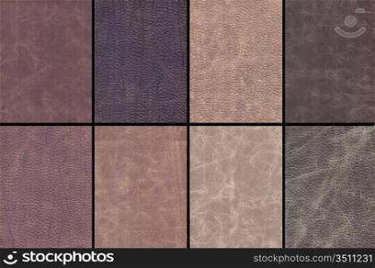 leather texture close-up set image