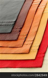 Leather upholstery samples