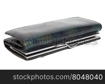 Leather wallet isolated on white background