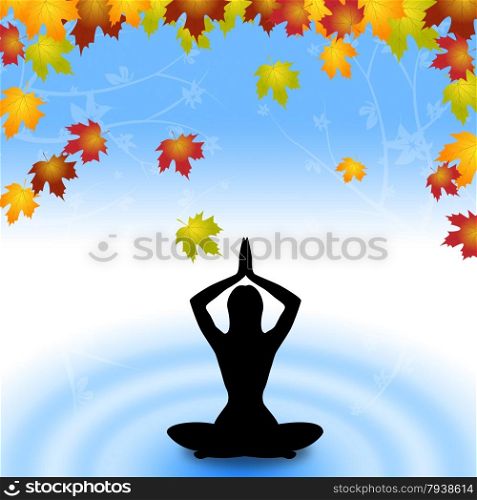 Leaves Yoga Representing Health Meditation And Meditate