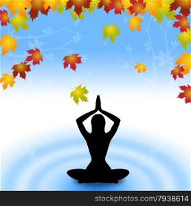 Leaves Yoga Representing Health Meditation And Meditate