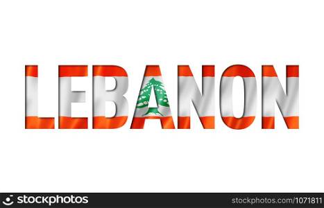 lebanese flag text font. lebanon symbol background. lebanon flag text font