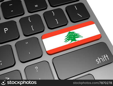 Lebanon keyboard image with hi-res rendered artwork that could be used for any graphic design.. Lebanon