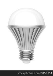LED bulb on white background