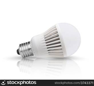 Led bulb with reflection on the ground