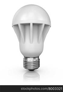 LED light bulb on a white background